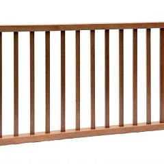 Hardhouten spijlenhek, 180 x 80 cm Frame 4,5 x 7 cm, spijlen 2 x 3 cm