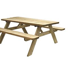 Picknicktafel Easy, 40 mm dik, bladmaat 180 x 70 cm, groen geïmpregneerd.