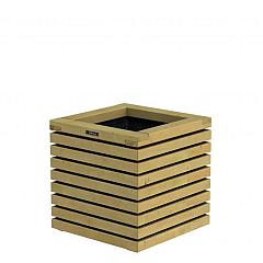 Bloembak Elan 50 Excellent, 50 x 50 x 50 cm, groen geïmpregneerd.