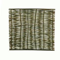 Wilgentenenscherm grof, boven- en onderkant voorzien van latten, 180 x 180 cm.