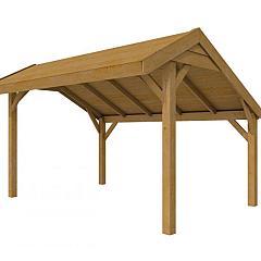 Douglasvision kapschuur Comfort 400 x 250 cm, groen geïmpregneerd.