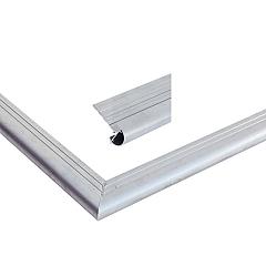 Aluminium daktrimset met ronde kraal tbv plat dak, maximale dakmaat 1000 x 550 cm