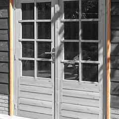 Douglas stelkozijn universeel t.b.v. enkele of dubbele deur, onbehandeld.