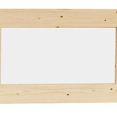 Vuren vast raam met melkglas, 71,2 x 43,8 cm, onbehandeld.