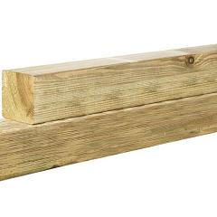 Grenen geschaafde paal 8,8 x 8,8 x 180 cm, zonder diamantkop, groen geïmpregneerd.