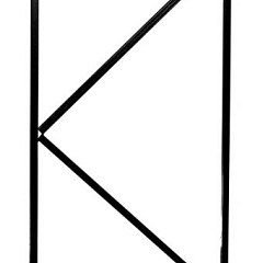 Verstelbaar stalen poortframe 100 x 155 cm, zwart gecoat.