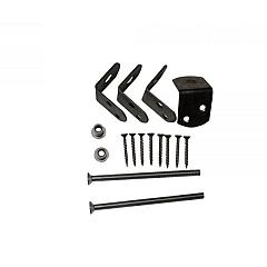 Uni-beslag t.b.v. 1 betonpaal, zwart gepoedercoat.