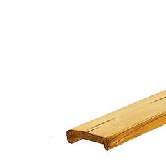 Vuren geschaafde afdeklat met sponning (5,2 cm) 1,9 x 7 x 181,5 cm t.b.v. recht en toogscherm, groen geïmpregneerd.