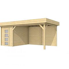 Vuren Topvision Kiekendief, 200 x 300 en luifel 400 cm, kleurloos geïmpregneerd.