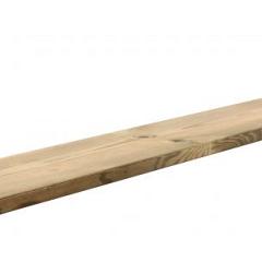 Grenen geschaafde plank met rechte hoeken 2 x 20 x 180 cm, groen geïmpregneerd.