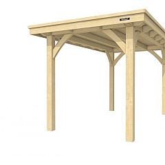 Buitenverblijf plat dak Excellent I, vuren, basismodel XXL/A, 207x399 cm, onbehandeld.