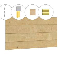 Zweeds rabat vuren enkelzijdige achterwand C, 278,5 x 125 cm, onbehandeld.