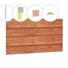 Zweeds rabat douglas enkelzijdige topgevel t.b.v. kapschuur Excellent XXL, onbehandeld.