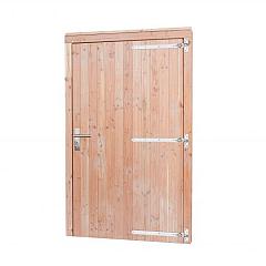 Douglas enkele deur inclusief kozijn extra breed en hoog, rechtsdraaiend, 119 x 209 cm, transparant gespoten.