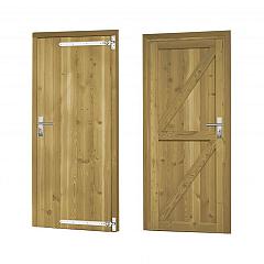 Douglas enkele dichte deur inclusief kozijn, rechtsdraaiend, 90 x 201 cm, groen geïmpregneerd.