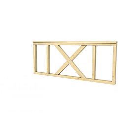 Hekwerk met kruis vuren type A, 178,5 x 73 cm, kleurloos geïmpregneerd.