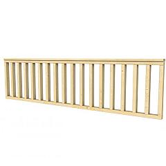 Hekwerk recht vuren type C, 278,5 x 73 cm, kleurloos geïmpregneerd.