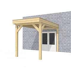 Buitenverblijf aan huis Premium I, vuren, basismodel XXL/A, 207x392 cm, kleurloos geïmpregneerd.