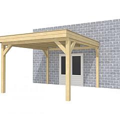 Buitenverblijf aan huis Premium I, vuren, basismodel XXL/D, 357x392 cm, onbehandeld.