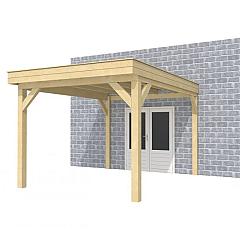 Buitenverblijf aan huis Premium I, vuren, basismodel XXL/C, 307x392 cm, kleurloos geïmpregneerd.