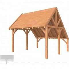 Buitenverblijf kapschuur Excellent Modulair, douglas, linkerdeel XXL/E, 399x399 cm, onbehandeld.