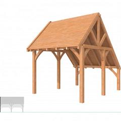 Buitenverblijf kapschuur Excellent Modulair, douglas, linkerdeel XXL/C, 307x399 cm, onbehandeld.