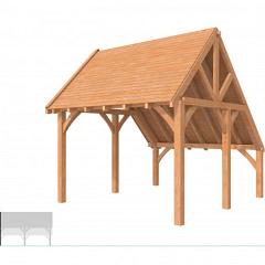 Buitenverblijf kapschuur Excellent Modulair, douglas, linkerdeel XXL/D, 357x399 cm, onbehandeld.