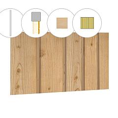 Banddeel plankenset vuren bij achterwand C, 278,5 x 125 cm, onbehandeld.