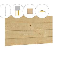 Zweeds rabat plankenset vuren bij topgevel t.b.v. zadeldak Excellent XXL, onbehandeld.