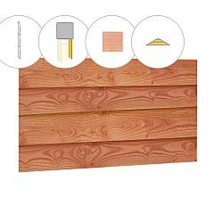 Zweeds rabat plankenset douglas bij topgevel t.b.v. kapschuur Excellent XXL, onbehandeld.