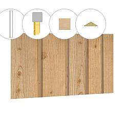 Banddeel vuren enkelzijdige topgevel t.b.v. zadeldak Excellent L, onbehandeld.