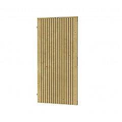 Vuren tuindeur Elan Excellent verticaal op verstelbaar stalen frame, 99 x 190 cm, groen geïmpregneerd.