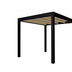 Buitenverblijf plat dak Allure I, vuren, basismodel L/B, 253x303 cm, kleurloos geïmpregneerd.