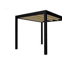 Buitenverblijf plat dak Allure I, vuren, basismodel XL/B, 253x353 cm, kleurloos geïmpregneerd.