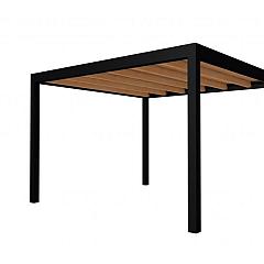 Buitenverblijf plat dak Allure I, douglas, basismodel XL/D, 353x353 cm, kleurloos geïmpregneerd.