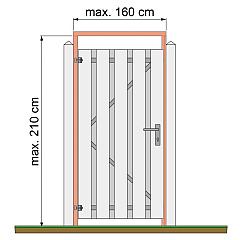 Tuindeurkozijn Redvision met aanslaglat, max 160 cm breed