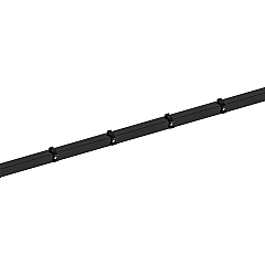 Hillfence metalen hoekpaal, inclusief aansluitingset en afdekkap, 6 x 6 x 240 cm, zwart.