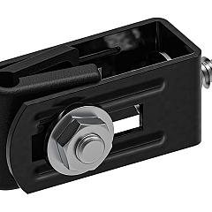 Hillfence poortpaal-aansluiting, zwart RAL 9005.