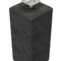 Betonpoer XL, 22 x 22 x 40 cm, recht, schroefdraad M20, antraciet.