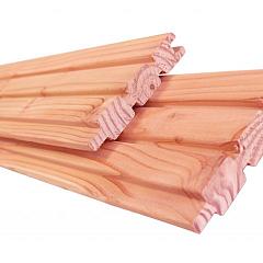 Douglas geschaafd 2-zijdig triple profielplank, 2,7 x 14,5 x 224 cm, onbehandeld.