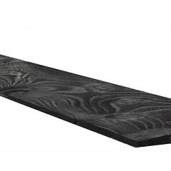 Vuren Zweeds rabat 1 zijde geschaafd, 1 zijde fijnbezaagd, 1,1-2,7 x 19,5 x 300 cm, zwart gespoten.