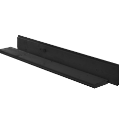 Vuren geschaafd blokhutprofiel 2,8 X 14,5 X 400 cm, zwart gedompeld.