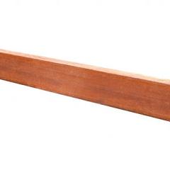 Hardhouten geschaafde onderregel gevingerlast, 4 x 6 x 390 cm.