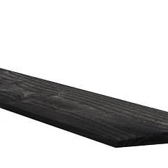 Douglas Zweeds rabat 1 zijde geschaafd, 1 zijde fijnbezaagd 1,1-2,7 x 19,5 x 500 cm, zwart gedompeld.