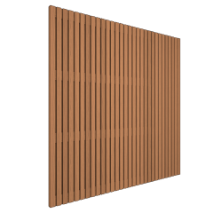 Thermovision Ayous geschaafd latten scherm, recht horizontaal/verticaal, 180 x 180 cm.