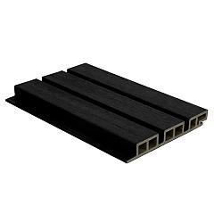 NewTechWood HKC co-extrusie wand bekleding castellation 50 profiel, 2,5 x 19,6 x 290 cm, Ebony burnt