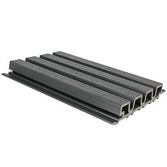 NewTechWood HKC co-extrusie Castellation PRO35 wandbekleding, 3,3 x 21,5 x 390 cm, Silver Gray.