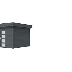 Vuren Topvision Parelhoen, 400 x 300 cm, antraciet gespoten.