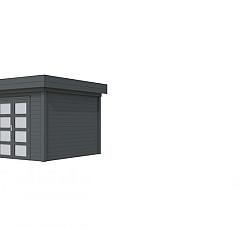 Vuren Topvision Bosuil, 300 x 300 cm, antraciet gespoten.