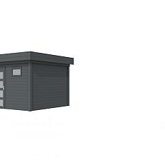 Vuren Topvision Tapuit, 300 x 300 cm, antraciet gespoten.